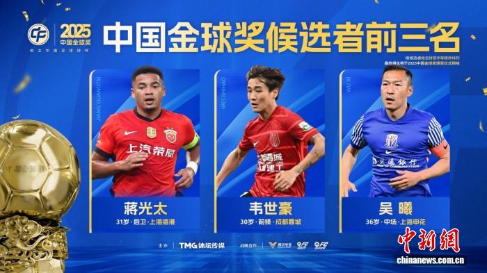 2025中国金球奖前三候选出炉：蒋光太、吴曦与韦